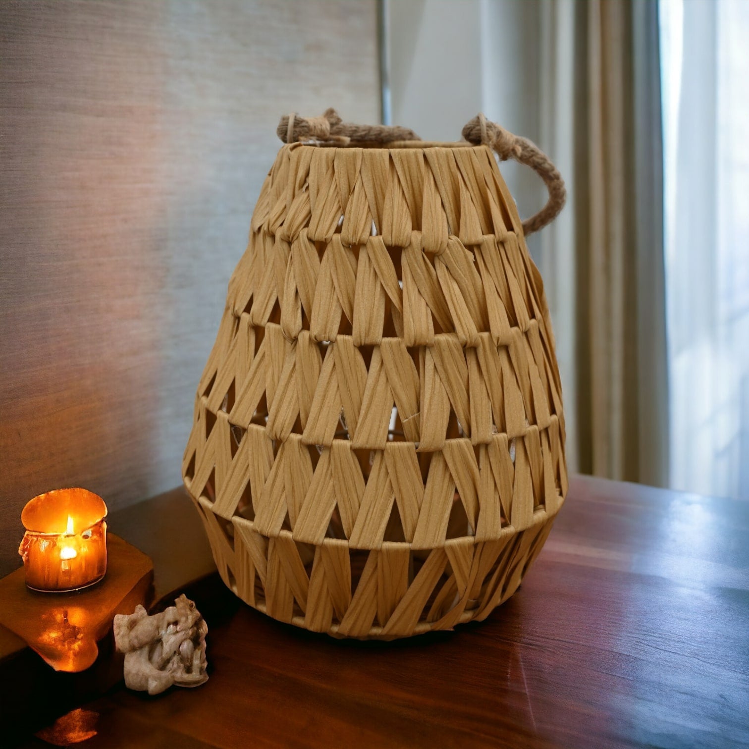 Woven lamp, outdoor lamp