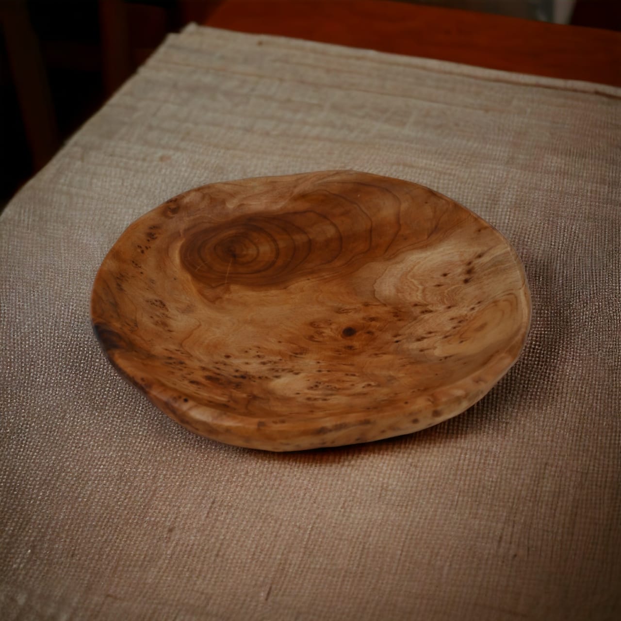 Primitive rustic wooden bowl