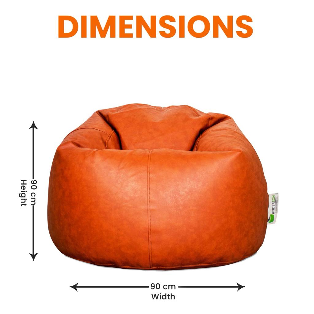 Medium sized havan leather bean bag 